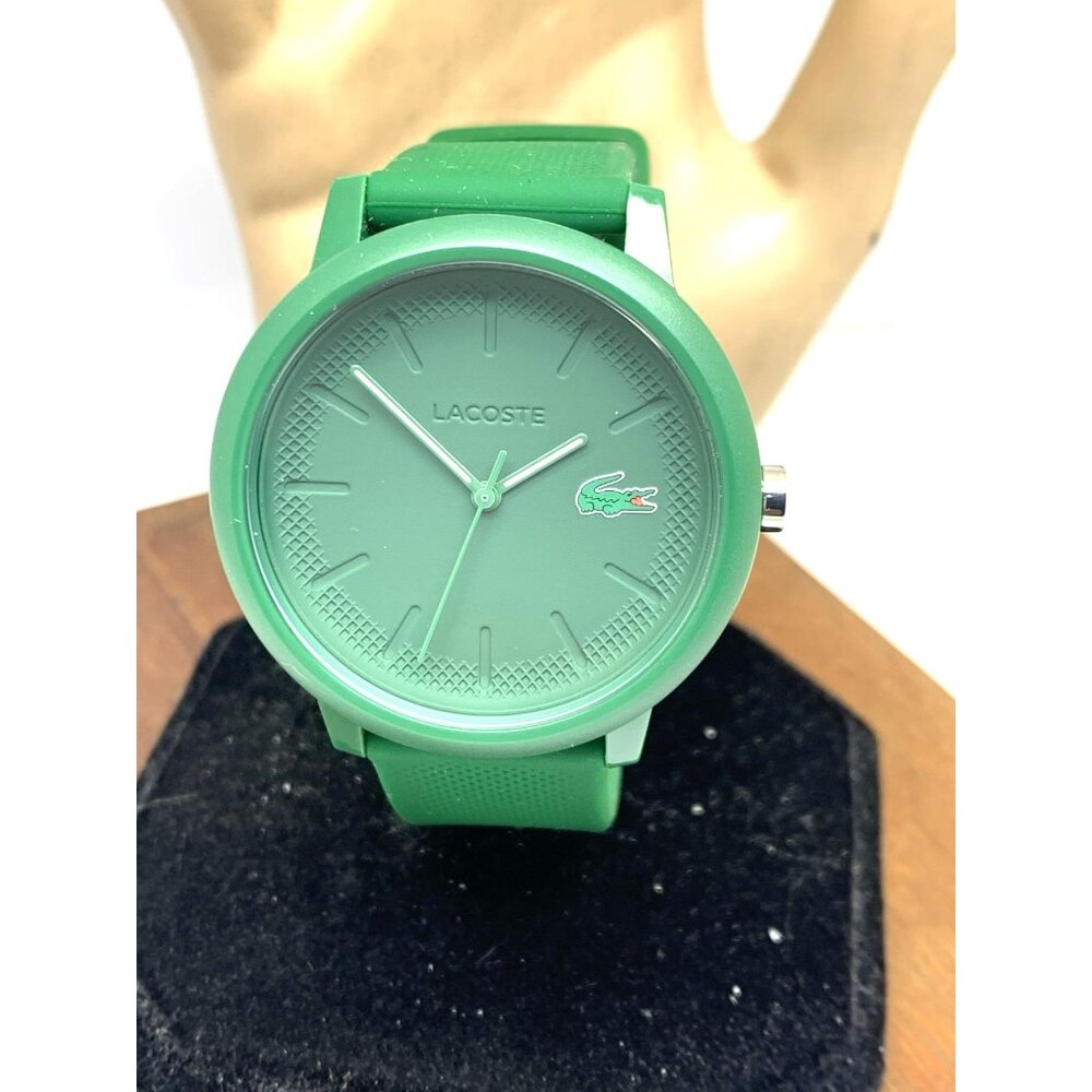 Lacoste Men's Watch 2011170 Quartz Green Dial Rubber Band 42mm